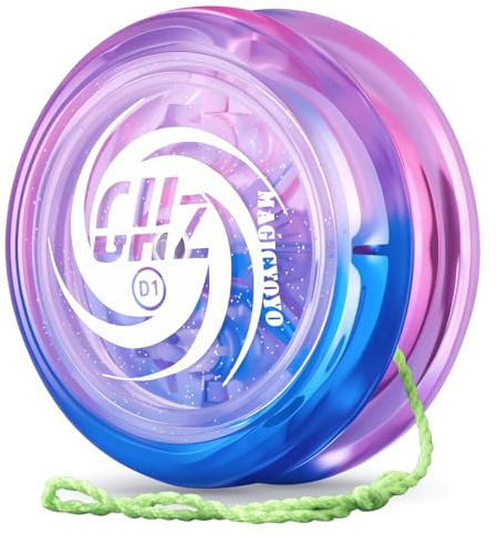 MAGICYOYO Responsive JoJo für Kinder – Einsteiger-Yoyo D1 | Professionelles reaktionsfreudiges 2A-Looping-Jojo für Kinder, aus ABS-Kunststoff, mit 6 Jojo-Schnüren (blau lila)