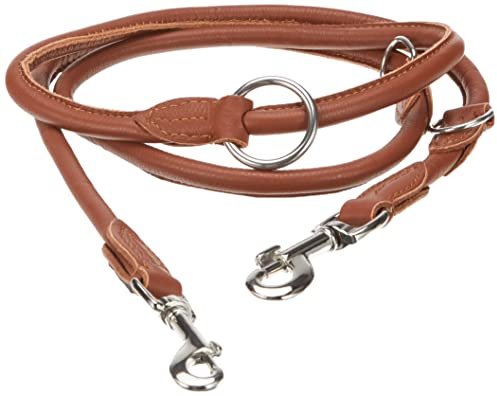 Kerbl Pet Rundleder-Führleine Roma 200cm, 8mm, Cognac