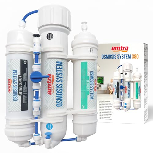 AMTRA OSMOSIS SYSTEM 190 - Impianto Osmosi Inversa per produzione di acqua osmotica per acquario - Membrana da 50 Galloni (190 litri) / giorno