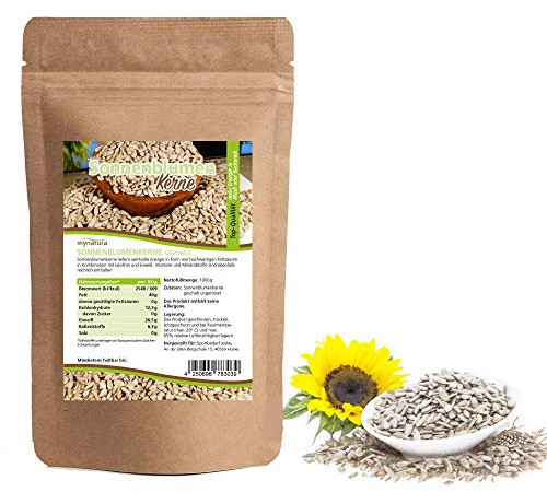 Mynatura Sonnenblumenkerne geschält 1000g I Ungeröstet & naturbelassen I Eiweiß- & ballaststoffreich I Für Backen, Kochen, Salate, Müslis & Snacks I Vegan & vegetarisch geeignet (1000g)