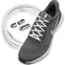 Run out sports Elastische Schnürsenkel ohne binden mit Metallkapseln rund Schuhbänder mit Schnellverschluss bunt Kinder Erwachsene (Lunar White)
