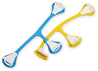 Snappi Windelklammer für Mullwindeln Stoffwindeln | 2er Pack | Große 1 (klein) (Gelb/Blau)