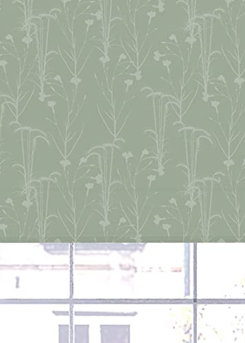 Lister Cartwright Ditsy Meadow Blackout Roller Blinds Windows Blind Easy Fit Child Safety Included Made To Measure (Ditsy Meadow Sage, 90 cm Width x 140 cm Drop)