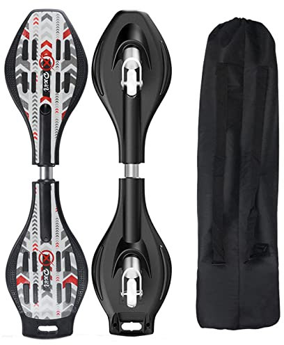 Bueuwe Profi Waveboard Kinder ab 10 Jahre, Street Surfing Waveboards Erwachsene, Snakeboard mit Anti-Rutsch Noppen, Skateboard für Mädchen und Junge, Bis 100kg, inkl. Tasche,05