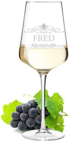 polar-effekt Leonardo Puccini Verre à vin 560 ml avec gravure personnalisée – Motif ornement – Verre cristal – Vin blanc, vin rouge – Anniversaire, Noël, fête des pères – Savoureur – Vin, verre