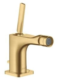 hansgrohe AXOR Citterio E Einhebel-Bidetmischer mit Zugstangen-Ablaufgarnitur, 36120250, Farbe: Brushed Gold Optic