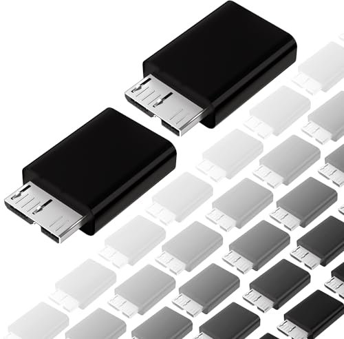 ShineeKee USB C Adapter 20 Pack Micro B to USB C, Type C Female to Micro B Male Cable Adapter, USB 3.1 Adapter for Hard Drive Cable, USB C Hard Drive Cable Adapter for USB 3.0 External Portable