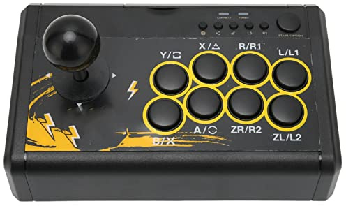 Controlador de Juegos con Cable, Plug and Play 4 en 1 Joystick de Juego con Cable USB Botones Grandes Retro Arcade para PS3