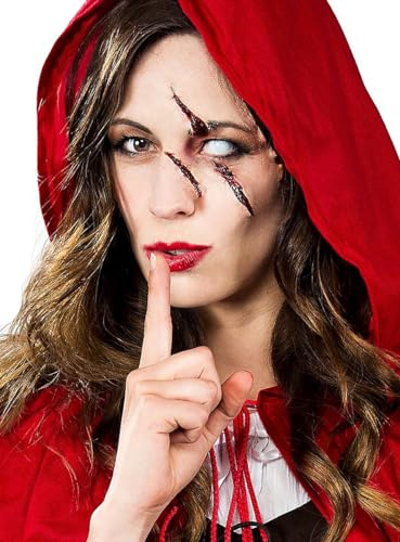 Hochwertiges Halloween Make-up Set - Horror Rotkäppchen - Verkleidung Schminke - Karneval & Motto-Party