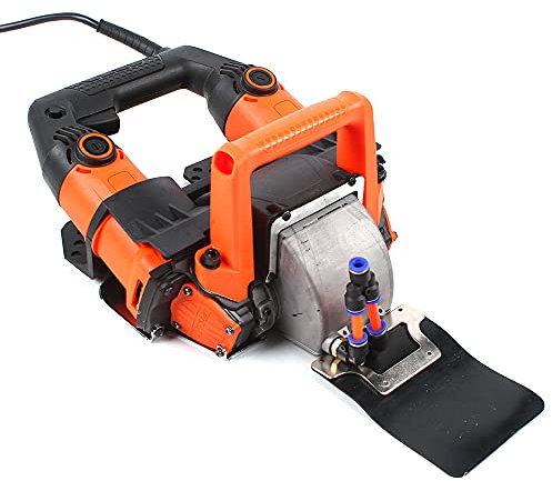 Rainureuse murale, Rainureuse avec 5 lames de scie, 5200W, Vitesse de rotation à vide 10500r/min, Angle réglable, Profondeur de coupe maximale 45mm, pour le rainurage et la découpe