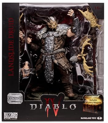 Bizak McFarlane Diablo IV Collection, Sculpture druide, Figurine du Jeu vidéo décoratif 15 cm avec Accessoires et Une Arme de Jouet secrète, pour Fans collectionneurs, (64386722)