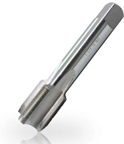 Lzcdelyxiao 1 1/4-18 Tap UNEF Right Hand Straight Flute Thread Tap Machine Tap 1-1/4-18 TPI Nominal Diameter 1 1/4 Thread Per Inch 18 Fin Thread Tapping Thread High Speed Steel HSS 2B