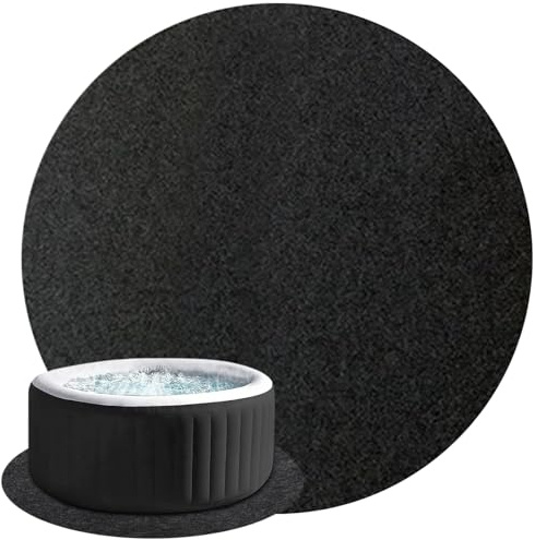 NASSMOSSE Whirlpool-Matte, rund, 3,5 m, waschbar, unter dem Pool, aufblasbare Whirlpool-Wassermatte, tragbare Spa-Pool-Bodenschutzmatte, runde Form