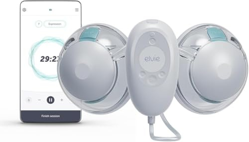 Elvie Stride 2 Double, Wearable Breast Pump with Lanyard, Hands-Free in-Bra