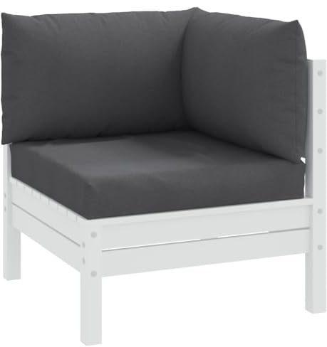 Homgoday Palettenkissen 3-TLG. Palettenauflagen Palettenpolster Sitzkissen Palettensitzkissen Rückenkissen Sitzauflagen für Palettensofa PalettenmöbelMelange Anthrazit Stoff