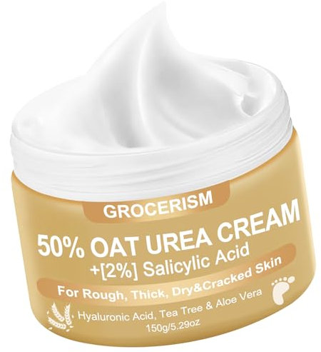 Crema Piedi Urea 50% 150g || Crema Per Piedi e Mani Con avena Tea Tree e Aloe Vera Per Un'idratazione Profonda, Rimozione e Ammorbidimento Dei Calli