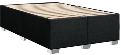 vidaXL Bettgestell ohne Matratze Schwarz 120x200 cm Stoff