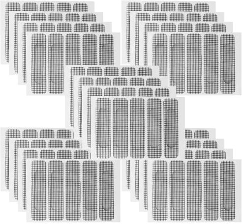 110 Teiliges Fliegennetz-Reparaturset, Fliegengitter Reparatur Set,Moskitonetz, Fliegengitter, Insektennetz-Reparaturset, Klettverschluss, Selbstklebender Insektenschutz, Fenster-Moskitonetz, Grau