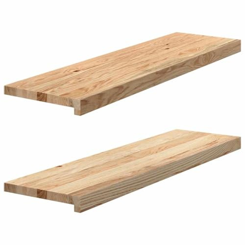 vidaXL Fönsterbänkar 2 st obehandlad 90x25x2 cm massiv ek