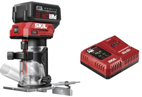 SKIL - Kompaktes 20 V bürstenloses Router-Set, inklusive 4,0-Ah-Akku und 1-Stunden-Ladegerät-RT1430B-10