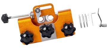 Fenteer Chainsaw Sharpener Jig, Chain Saw Sharpener Tool with Sharpening Heads for Chain Saws Electric Saws, Chainsaw Blade Sharpener, Orange