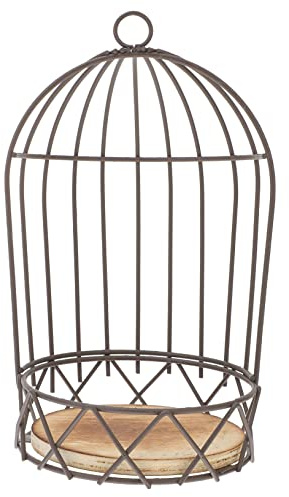 DECHOUS Vogelkäfig Deko Aus Metall Blumentopfständer Und Kerzenhalter Für Tischdeko Für Wohnzimmer Esstisch Hochzeit Garten Und Festliche Dekoration 9.45X4.72X4.72in