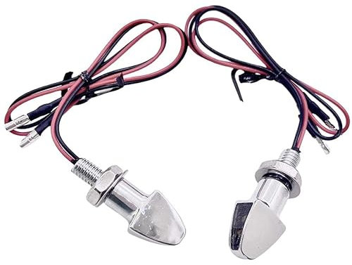Retro Mini Triangle Style Chrom LED Universal Motorrad Blinker Licht Motorrad Lenkung Blinker für Cafe Racer Harley Choppers