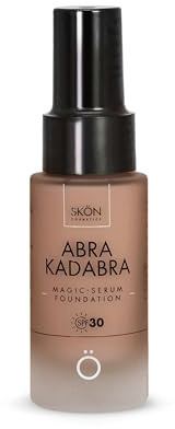 Skön Abrakadabra Soft Matt Foundationsserum mit Sonnenschutz SPF30, Gesichtsserum Hyaluronsäure und Vitamin E, einheitliches Sonnenfundament mit samtigem Finish für Mischhaut und fettige Haut, 30 ml