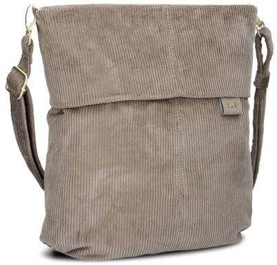 Zwei Damen Handtasche Mademoiselle.M M12 Umhängetasche 7 Liter Crossbody Bag, Schultertasche in DIN-A4-Größe, Schlüsselring, Geheimfach, inkl. extra kurzen, abnehmbaren Schultergurt
