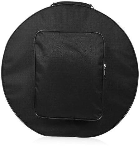 LALADEFIEE Snare Drum Tasche für Tragbare Aufbewahrung aus Nylon mit Schultergurt Runde und Einfachem Öffnen Schwarze Beim Konzert oder Proben