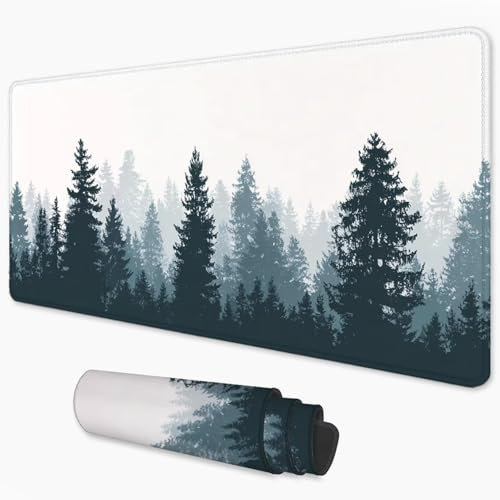 Alfombrilla Ratón Negro Mouse Pad 800x400 mm, Grande Alfombrilla Gaming Árbol con Superficie Especial Que Mejora la Velocidad y la precisión, Mousepad Impermeable para Gamers, PC y Portátil 3Y-142