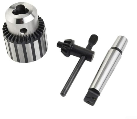 Portabrocas de alta resistencia de 0,5 a 13 mm con vástago de 2 MT para máquina de perforación o torno, incluye soporte de herramientas MT2-B16 y llave de mandril
