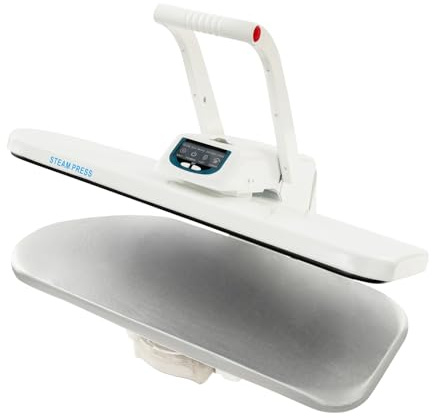 VitaChicuy Ironing Machine 1600W Power Professional Iron Press Machine with Removable Water Tank & Touch Screen & Ai Voice Reminder Steam Press for Ironing Clothes, Sheets, and Fabrics Made(White)