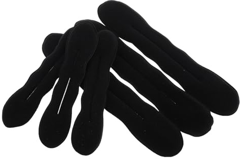 HOMSFOU Lot de 6 Accessoires Coiffure Noirs Chignons, Tissu Doux et Mousse, Faciles à Utiliser, pour Toutes Occasions et Fêtes