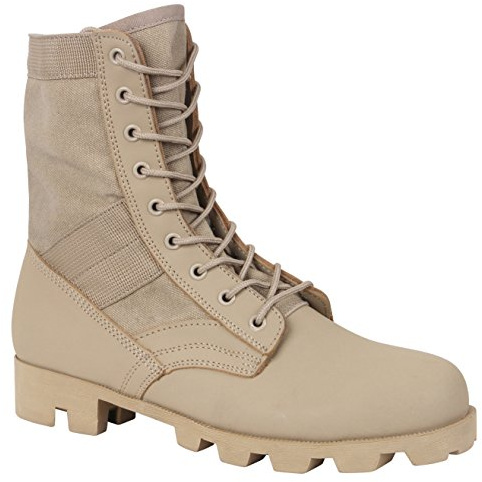 Rothco Jungle Boots - 8 Inch - Durable All-Terrain Boot with Lightweight Comfort, Desert Tan, Regular, 9