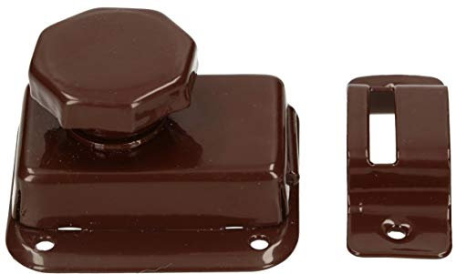 KOTARBAU® Schieberiegel Weiß/Braun Schlossriegel Verriegelung Türriegel Torriegel Schubriegel Grendelriegel Bolzenriegel Diebstahlsicherung Sperre (Braun)