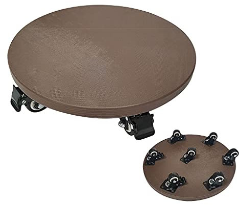 YXCKG Pflanzenroller 40x40cm, Pflanzen Caddy Mit Rädern Braken Pflanzschale Mit Untertasse Auf Rädern, Dickes PP-Material, Runder Blumentopf-Rack-Mover Auf Rollen, Für Schwere Pflanzen