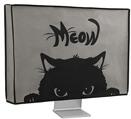 kwmobile Housse écran ordinateur compatible avec 24-26 moniteur - Protection d'écran PC - gris-noir