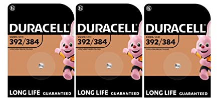 3 x Duracell 392/384 SR41 mit Silberoxid (3 Blisterpackungen mit je 1 Batterie) 3 Batterien