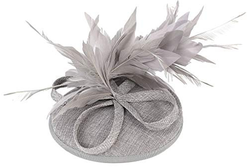 MILAX Fascinator Hut Damen Women's Elegant Summer Fascinator Bridal Hat Ladies’ Cocktail Party Fascinator Frauen Feder Fascinator Hut 50er Jahre Fascinator Hut Für Frauen