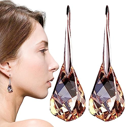 Tumotsit Orecchini Detoxi Magnetoterapia,Orecchini magnetici Dimagranti per la Perdita di Peso - Orecchini Pendenti con Strass Scintillanti per Gioielli di Moda per Ragazze