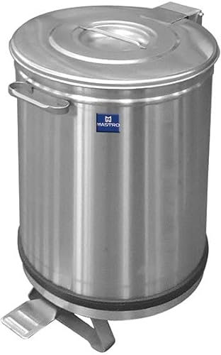 Poubelle En Inox Sur Roues Avec Commande à Pédale, 50 Litres - Mastro