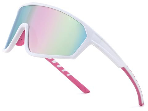 FEISEDY Sport Sonnenbrille Polarisiert Herren Damen Fahrradbrille B1125 | Verspiegelte Sportbrille, für Radfahren Angeln Fahren Laufen, UV400 Schutz