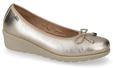 Valleverde VS10330 Nappa Platino Ballerine con Zeppa per Donna in Pelle (Taglia 41)