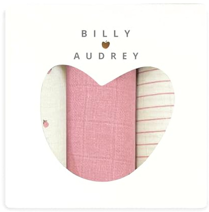 Dreierpack Musselin Mulltücher | blush/ribbons/rosegarden