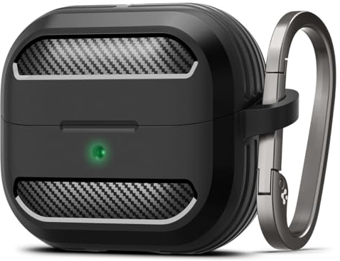 Spigen Rugged Armor Case Compatible with Samsung Galaxy Buds 3 Pro | Samsung Galaxy Buds 3 - Matte Black