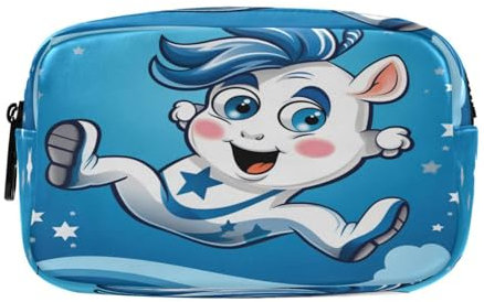 Cartoon-Einhorn-Kunststern Federmäppchen Federtaschen Mäppchen Große Kapazität Schlamperbox Kosmetik Make-up Tasche für Jungen Mädchen Schule Schüler