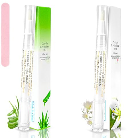 2 bolígrafos de aceite de cutícula para uñas, bolígrafo de aceite de uñas para el cuidado de las uñas, aceite de cutícula para uñas con lima de uñas, aceite de uñas para evitar grietas secas y uñas