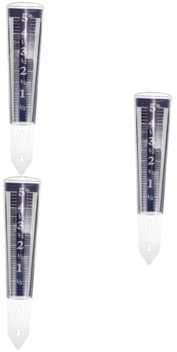 HANABASS 3pièces Pluviomètre De Jardin Transparent Tube De Mesure De Pluie Outil Pratique pour Évaluer Les Précipitations à Extérieur Design Arrondi pour Surveiller Arrosage des