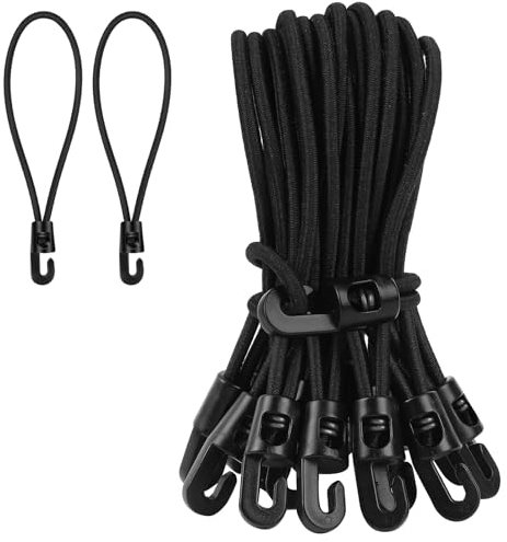 JULMELON Spanngummi mit Haken, 20 Stück Expander mit Haken 15 cm Multifunktional Planenspanner Gummispanner mit Haken für Planen Zelt Net